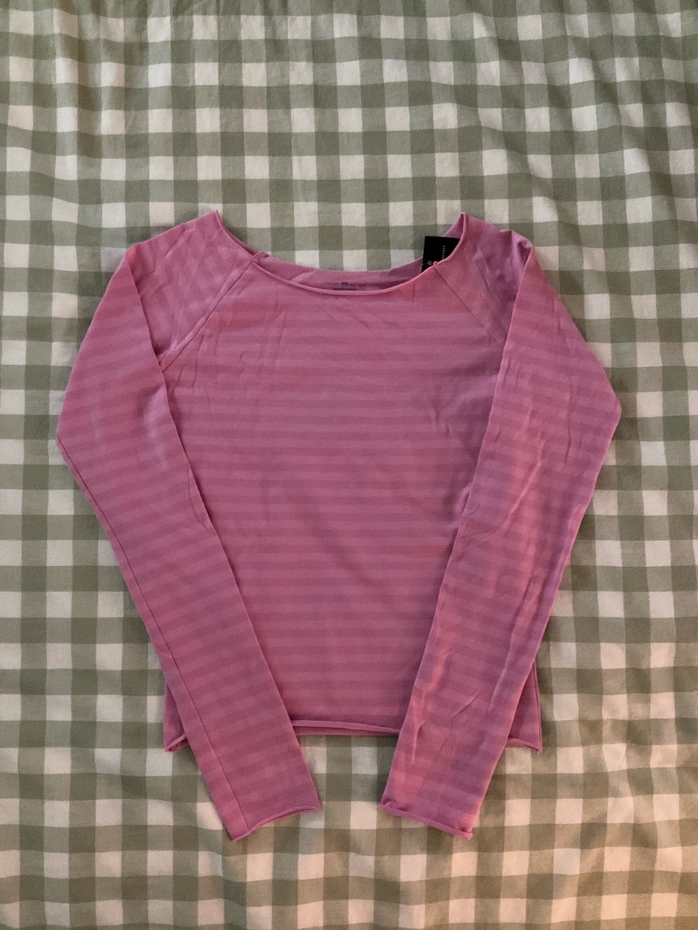 Brandy Melville Pink Stripe Bonnie Long-Sleeve